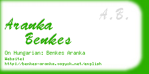 aranka benkes business card